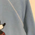 80s 初期 青タグ 白足 キャラクタープリントラグランスウェットシャツ メンズ JPN:L