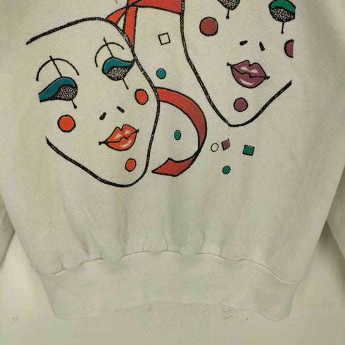 ミラー MILLER 90s USA製 two face プリントラグランスウェットシャツ レディース JPN:M