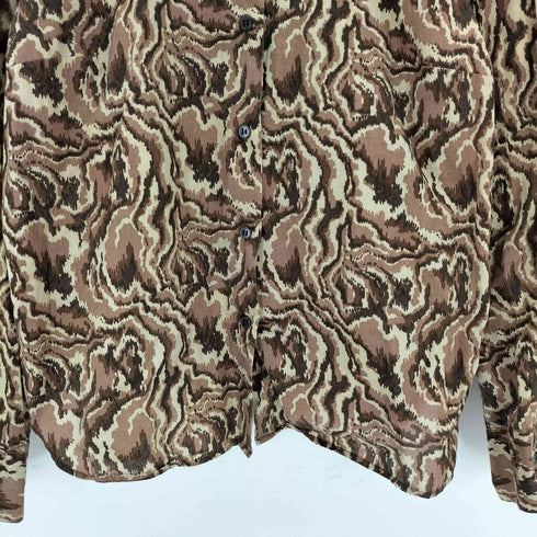アニエスベー agnes b. PARIS 90-00s フランス製 総柄L/Sシャツ レディース