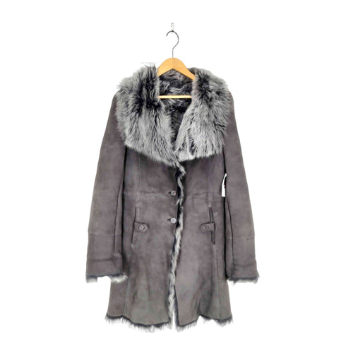 SHEARLING 裏ファースウェード切替コート レディース 44