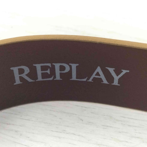 リプレイ REPLAY イタリア製 クラストレザーベルト メンズ 75