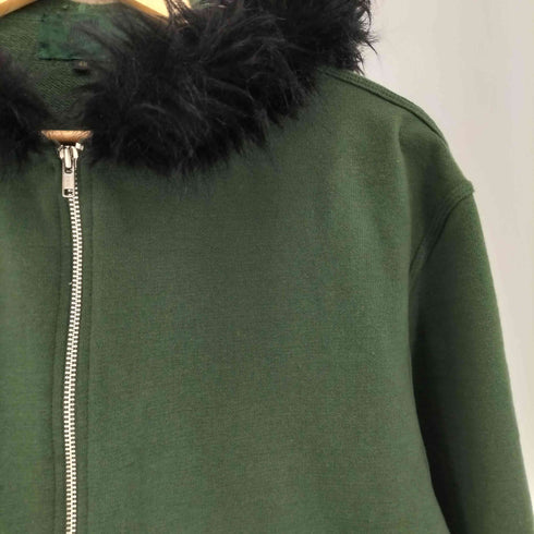 ジュニアゴルチェ JUNIOR GAULTIER 90-00s archive fur Zip-up hoodie 裏地パイル フェイクファージップアップ フーディー 短丈 メンズ 48