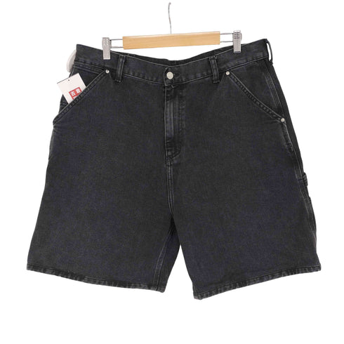 カーハートワークインプログレス Carhartt WIP RIVET SHORT Black stone washed デニムショートパンツ メンズ JPN:L