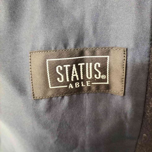 STAUS ABLE ウール比翼ステンカラーコート メンズ