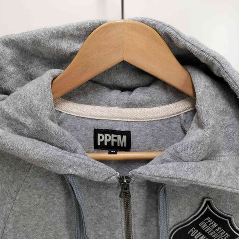 ピーピーエフエム PPFM ワッペン刺繍ジップパーカー メンズ JPN:M