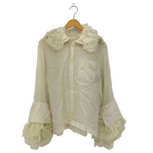 トーガアーカイブス TOGA ARCHIVES FRILL EMBROIDERY BLOUSE フリルエンブロイダリーブラウス レディース JPN:36