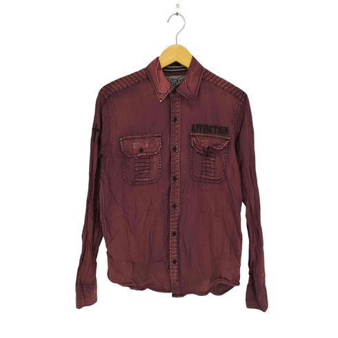 アフリクション AFFLICTION BLACK PREMIUM Y2K 平成 L/Sシャツ メンズ JPN:S