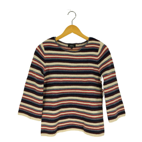 アーペーセー A.P.C. メリノウール100% ボーダー ボートネック ニット レディース import:XS
