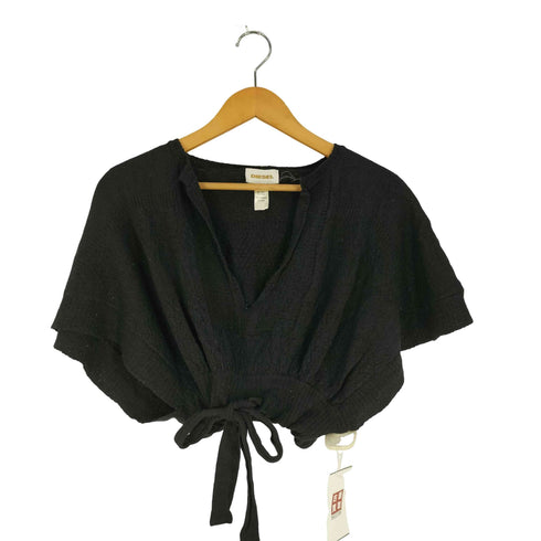 ディーゼル DIESEL Vネック クロップド ノースリーブニット レディース import:S