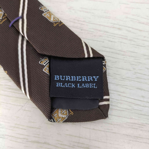 バーバリーブラックレーベル BURBERRY BLACK LABEL 総柄 シルク ネクタイ メンズ