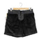 ディーゼルブラックゴールド DIESEL BLACK GOLD イタリア製 フェイクレザー レースアップ エコファー ショートパンツ レディース 40