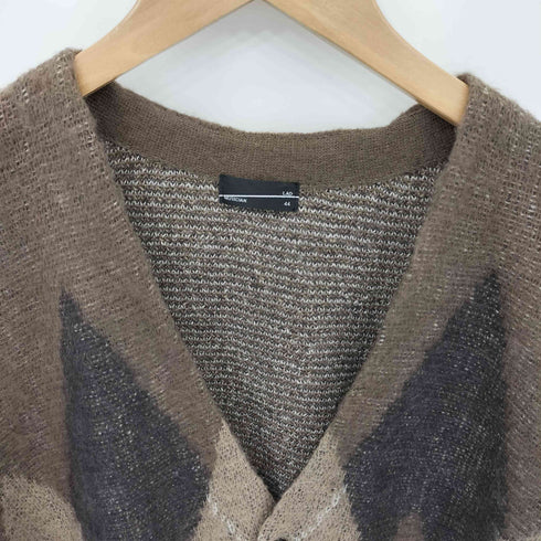 ラッドミュージシャン LAD MUSICIAN ARGYLE CARDIGAN モヘア シャギー アーガイル ニットカーディガン メンズ JPN:44