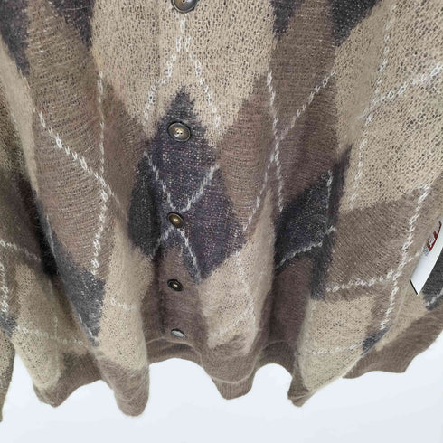ラッドミュージシャン LAD MUSICIAN ARGYLE CARDIGAN モヘア シャギー アーガイル ニットカーディガン メンズ JPN:44