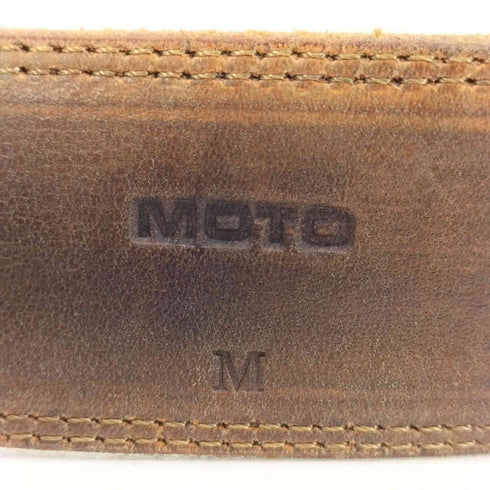 MOTO ダブル リング バックル レザー ベルト メンズ M