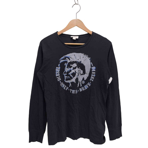 ディーゼル DIESEL フロントプリント 長袖tシャツ y2k メンズ JPN:S