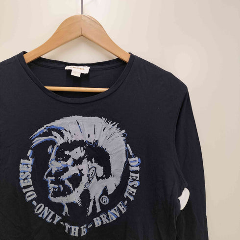ディーゼル DIESEL フロントプリント 長袖tシャツ y2k メンズ JPN:S