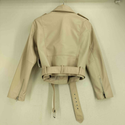 ザラ ZARA フェイクレザー ダブルライダースジャケット レディース import:L