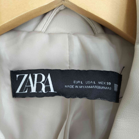 ザラ ZARA フェイクレザー ダブルライダースジャケット レディース import:L