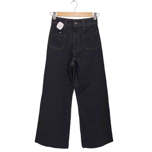 ザラ ZARA ZW COLLECTION WIDE-LEG ハイライズ デニムパンツ レディース 34