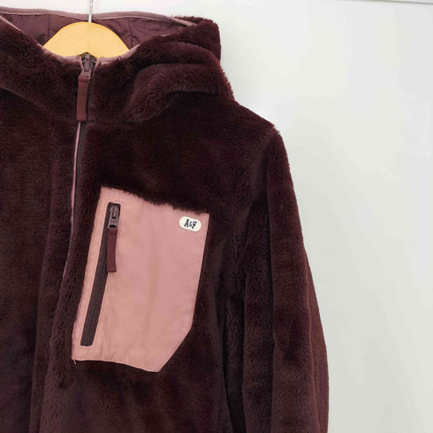 アバクロンビーアンドフィッチ Abercrombie & Fitch キルティング ファー リバーシブルジャケット レディース XL