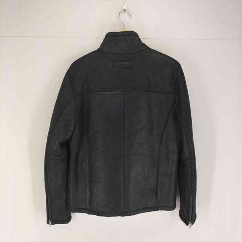 リューグーレザーズ Liugoo Leathers ユーズド加工 羊革 ムートンライダースジャケット メンズ LL