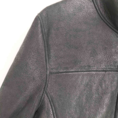 リューグーレザーズ Liugoo Leathers ユーズド加工 羊革 ムートンライダースジャケット メンズ LL