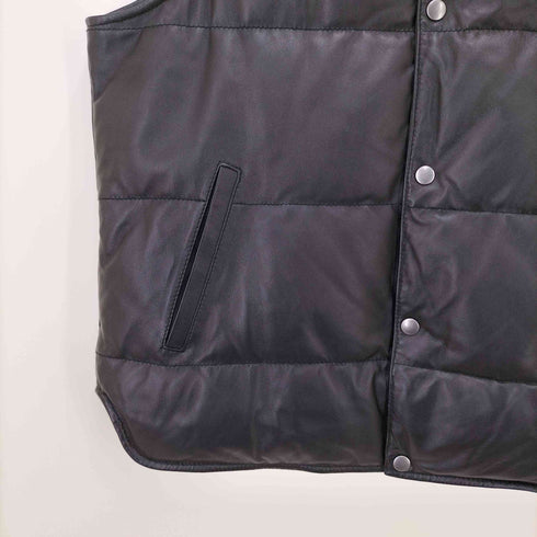 リューグーレザーズ Liugoo Leathers ラムレザーダウンベスト メンズ LL