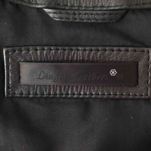 リューグーレザーズ Liugoo Leathers 編み込みレザー ベスト メンズ LL