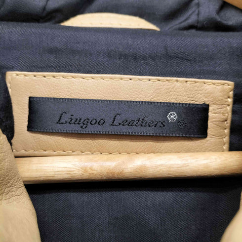 リューグーレザーズ Liugoo Leathers 本革 レザーハイネックパーカー メンズ LL