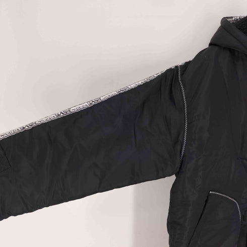 クリツィア KRIZIA BASIC BY Black Hooded Windbreaker Jacket メンズ L