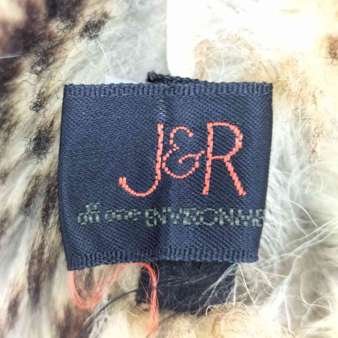 ジェイアール J&R 裏地ファー ムートンレザー ジップアップジャケット レディース