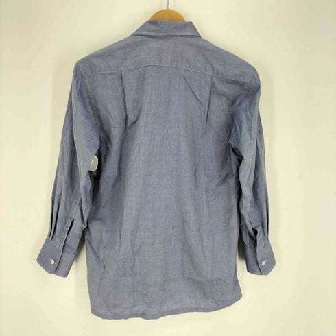 バーバリーロンドン BURBERRY LONDON 日本製 ロゴ刺繍 L/S ワーク シャツ メンズ import:M