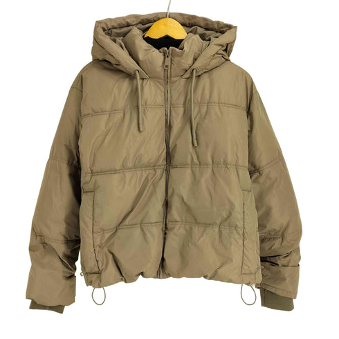 ザラ ZARA フーデッド 中綿 ダウンジャケット レディース import:L
