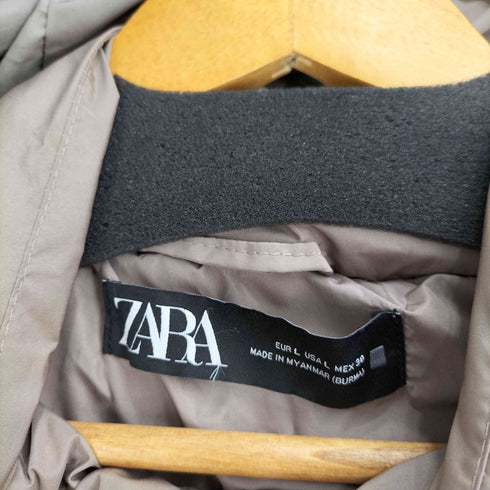 ザラ ZARA フーデッド 中綿 ダウンジャケット レディース import:L