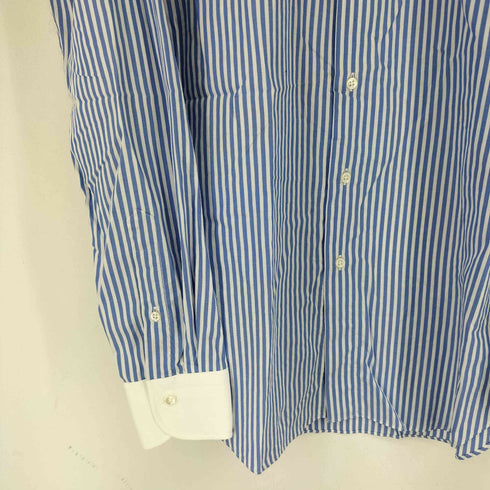 メーカーズシャツカマクラ Makers Shirt 鎌倉 SLIM FIT 襟切り替えカラーストライプ L/S シャツ メンズ 41-89