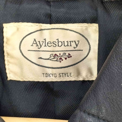 アリスバーリー Aylesbury ベルテッド シープレザー ダブルブレスト ハーフコート レディース JPN:L