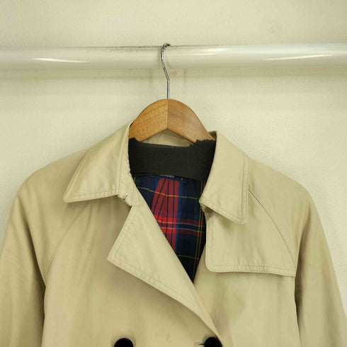 フレッドペリー FRED PERRY 裏地チェック トレンチコート レディース UK:8