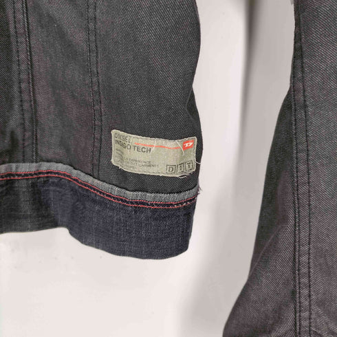 ディーゼル DIESEL 90S イタリア製 パンドラ社製 バイカラー 切替 デニム トラッカージャケット 赤耳セルビッジ Y2K コットンポリ メンズ import:S