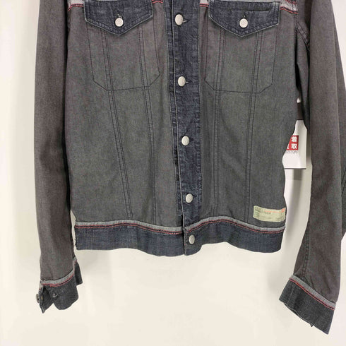 ディーゼル DIESEL 90S イタリア製 パンドラ社製 バイカラー 切替 デニム トラッカージャケット 赤耳セルビッジ Y2K コットンポリ メンズ import:S