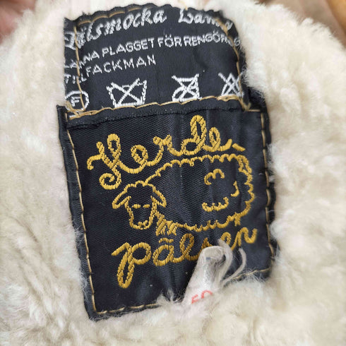 Herde palser Icelands Finest Mountain Lamb ラムスキン ショールカラー ムートン ジャケット コート メンズ EUR:50