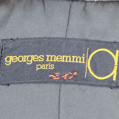 GEORGES MEMMI シープレザー 切替 ダブルロングコート レディース JPN:9号
