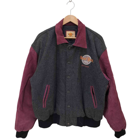 ハードロックカフェ Hard Rock Cafe 90s アムステルダム スウェード切り替え スタジャン メンズ JPN:XL
