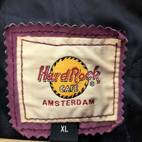 ハードロックカフェ Hard Rock Cafe 90s アムステルダム スウェード切り替え スタジャン メンズ JPN:XL