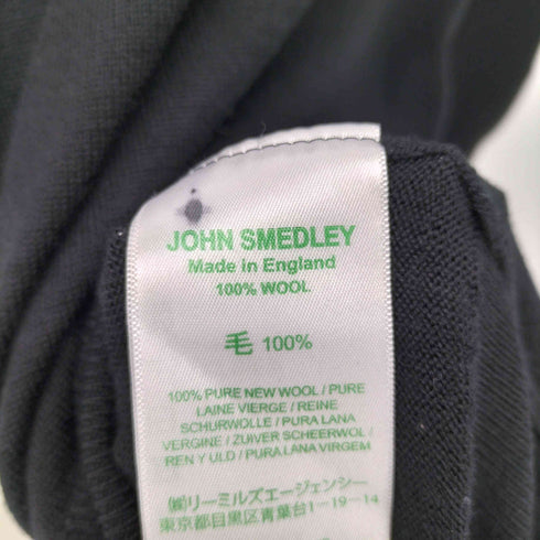 ジョンスメドレー JOHN SMEDLEY HARCOURT 英国製 メリノウール100 モックネック ニットセーター メンズ