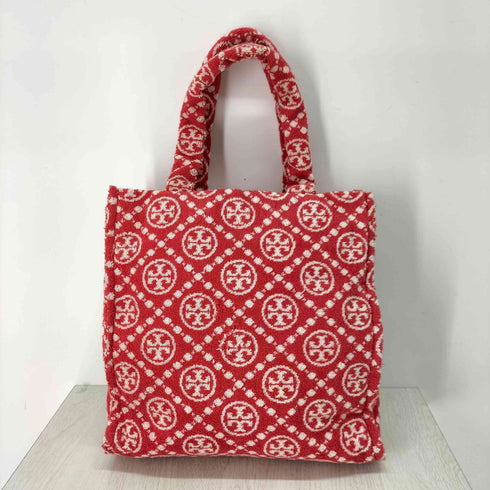トリーバーチ TORY BURCH T Monogram Tモノグラム テリー トートバッグ ハンドバッグ パイル地 レディース
