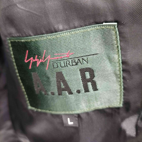 ヨウジヤマモトダーバン アール Yohji Yamamoto DURBAN A.A.R 90-00s ダブルジップカウレザージャケット メンズ JPN:L