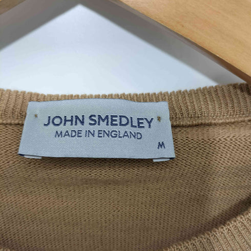 ジョンスメドレー JOHN SMEDLEY LUNDY CLASSIC CREW NECK PULLOVER STANDARD FIT 英国製 メリノウール100 ニット キャメル メンズ import:M