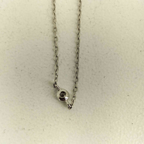 エテ ete チェーンブレスレット PT900/850 刻印 0.01ct レディース