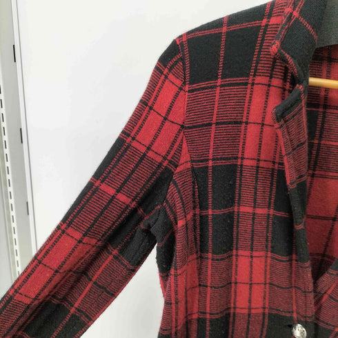ローレンラルフローレン LAUREN RALPH LAUREN カシミヤ混 チェック柄 2B ニット テーラード ジャケット レディース import:S
