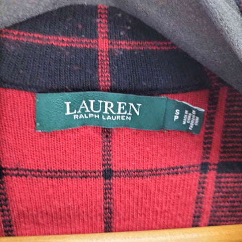ローレンラルフローレン LAUREN RALPH LAUREN カシミヤ混 チェック柄 2B ニット テーラード ジャケット レディース import:S